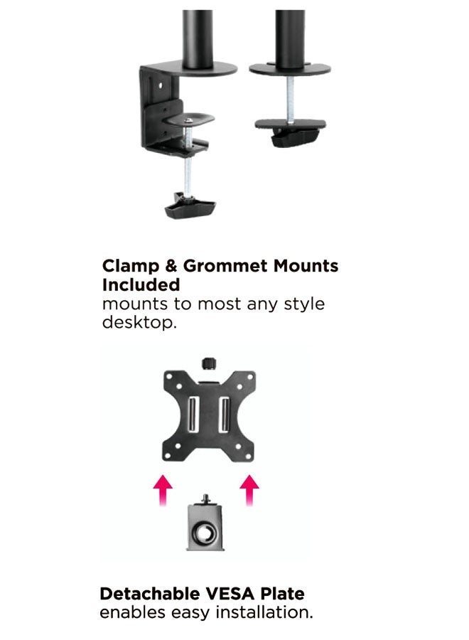 سكيل تك حامل مفصلي اقتصادي SH C01 لشاشة واحدة بمقاس 13-32 بوصة، متوافق مع معايير VESA 100x100، سعة تحميل قصوى 8 كجم - Image 5